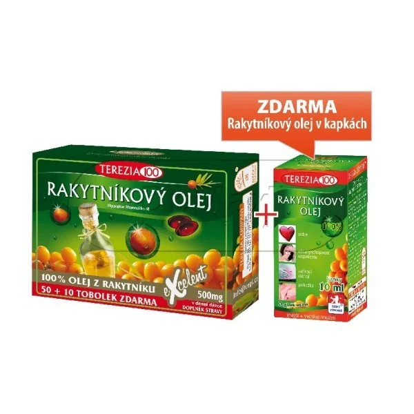 Rakytníkový olej tob.60+DÁREK Rak.olej kapky 10ml