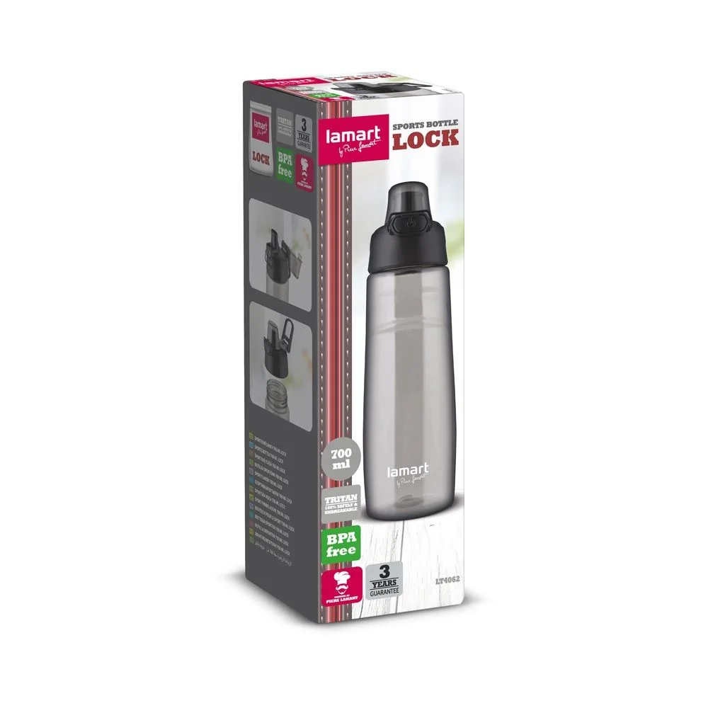 LAMART LT4062 Lock 0,7 l sportovní lahev černá