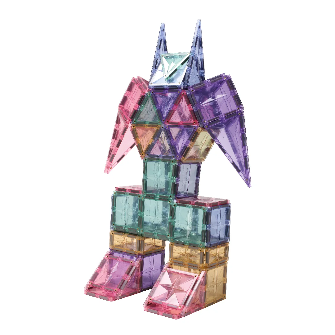 Cleverclixx Magnetická stavebnice Creative Pack Pastel - 125 ks