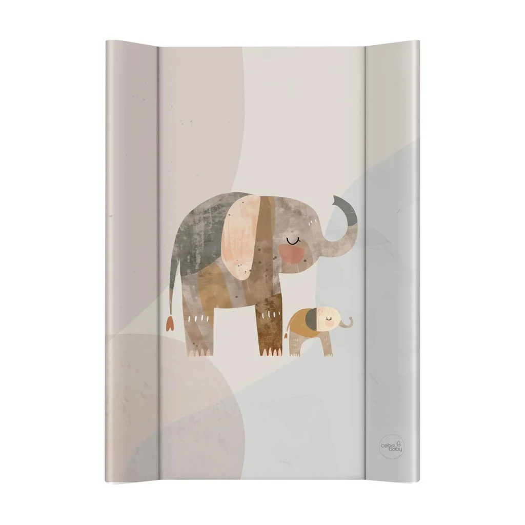 Ceba Podložka přebalovací 2-hranná s pevnou deskou (50x70) Basic Elephant Family