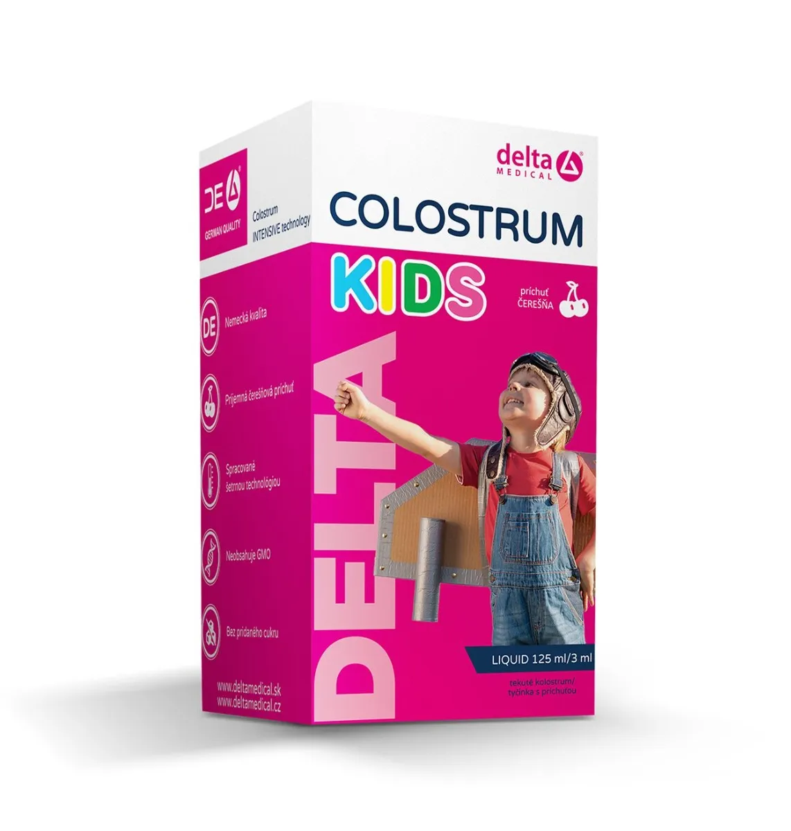 DELTA Colostrum Kids příchuť třešeň 125 ml