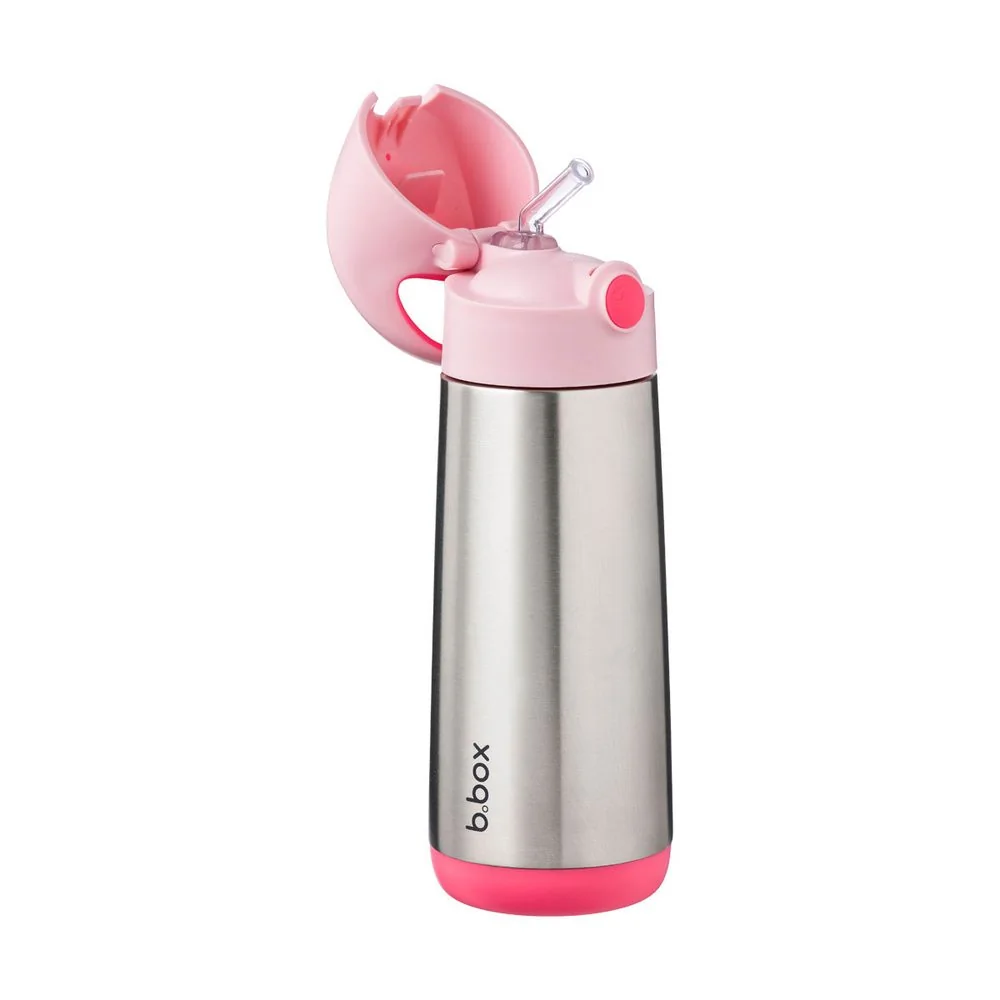 B.BOX Termoska na pití s brčkem 500 ml - flamingo fizz