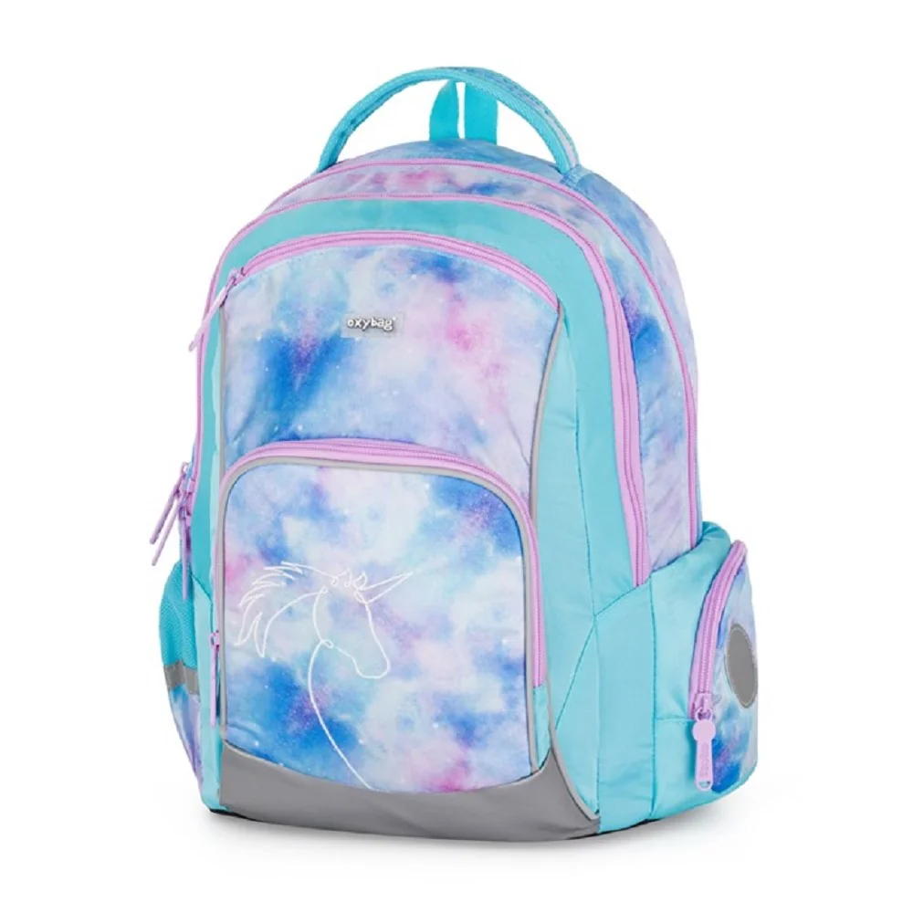 Oxybag OXY GO - školní set Unicorn 3 ks: batoh, penál, sáček batoh, penál, sáček