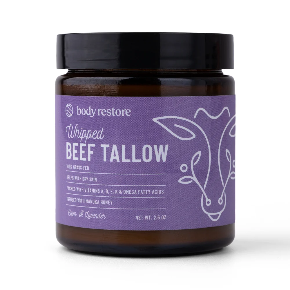 Body Restore Našlehaný tělový krém z hovězího loje levandule 71 g