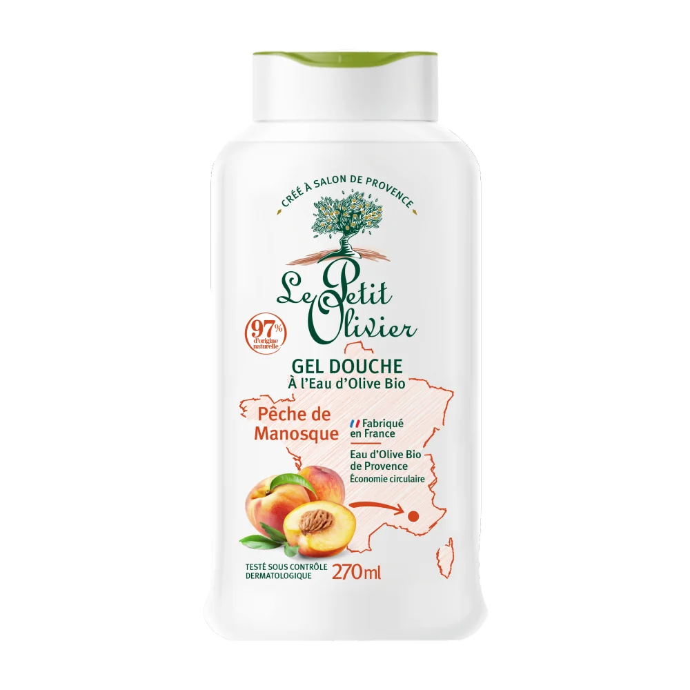 Le Petit Olivier Olive Water Hydratační sprchový gel Broskve z Manosque 270 ml
