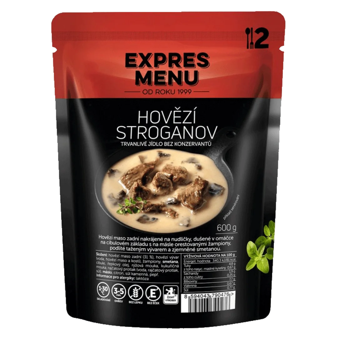 EXPRES MENU Hovězí Stroganov 600 g (2 porce)