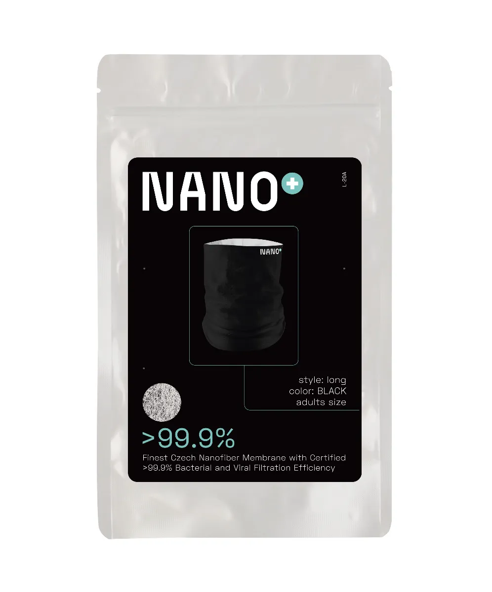 NANO+ Black Nákrčník s vyměnitelnou nanomembránou 1 ks