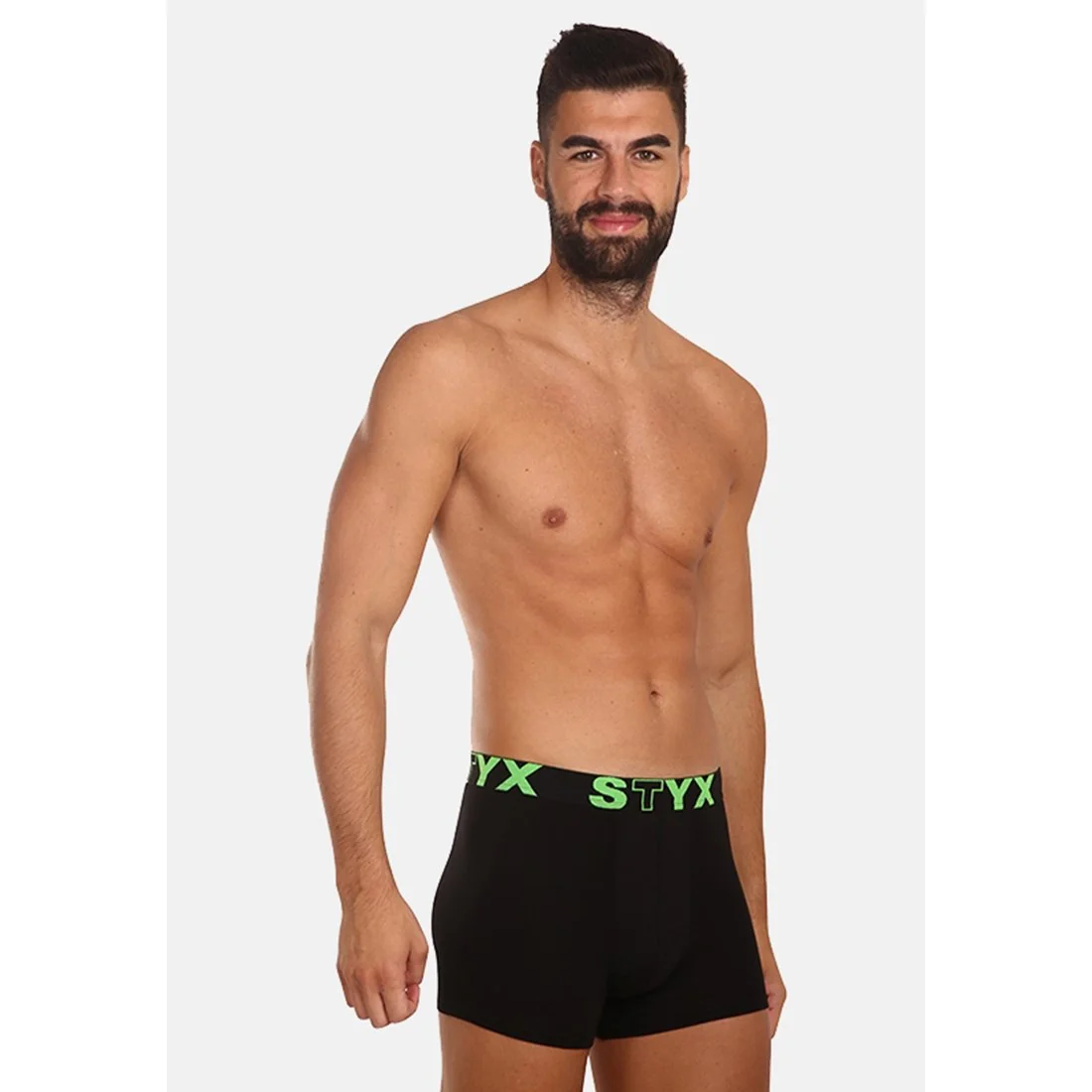 Styx Pánské boxerky sportovní guma černé (G962) L