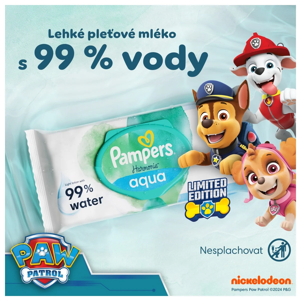 Pampers Harmonie Aqua vlhčené ubrousky 15x48 ks