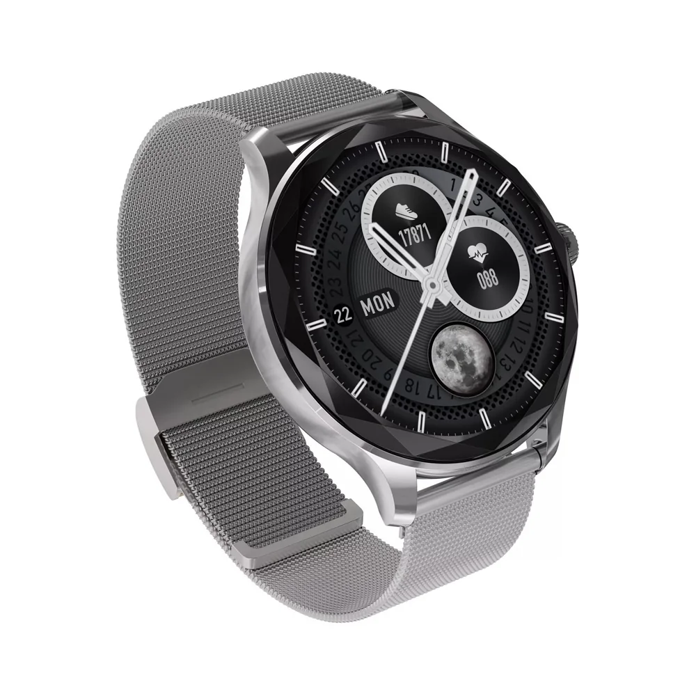 Garett Smartwatch chytré hodinky Viva silver steel