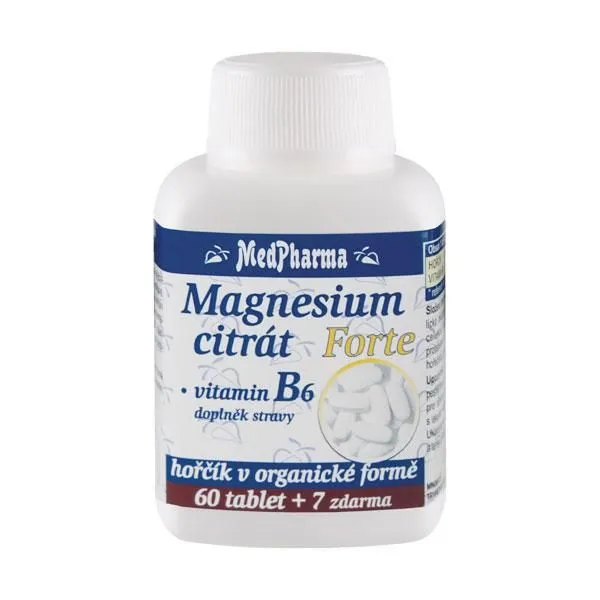 Medpharma Magnesium citrát Forte + vitamin B6