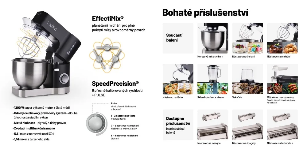 Lauben Kitchen Machine 1200WT kuchyňský robot