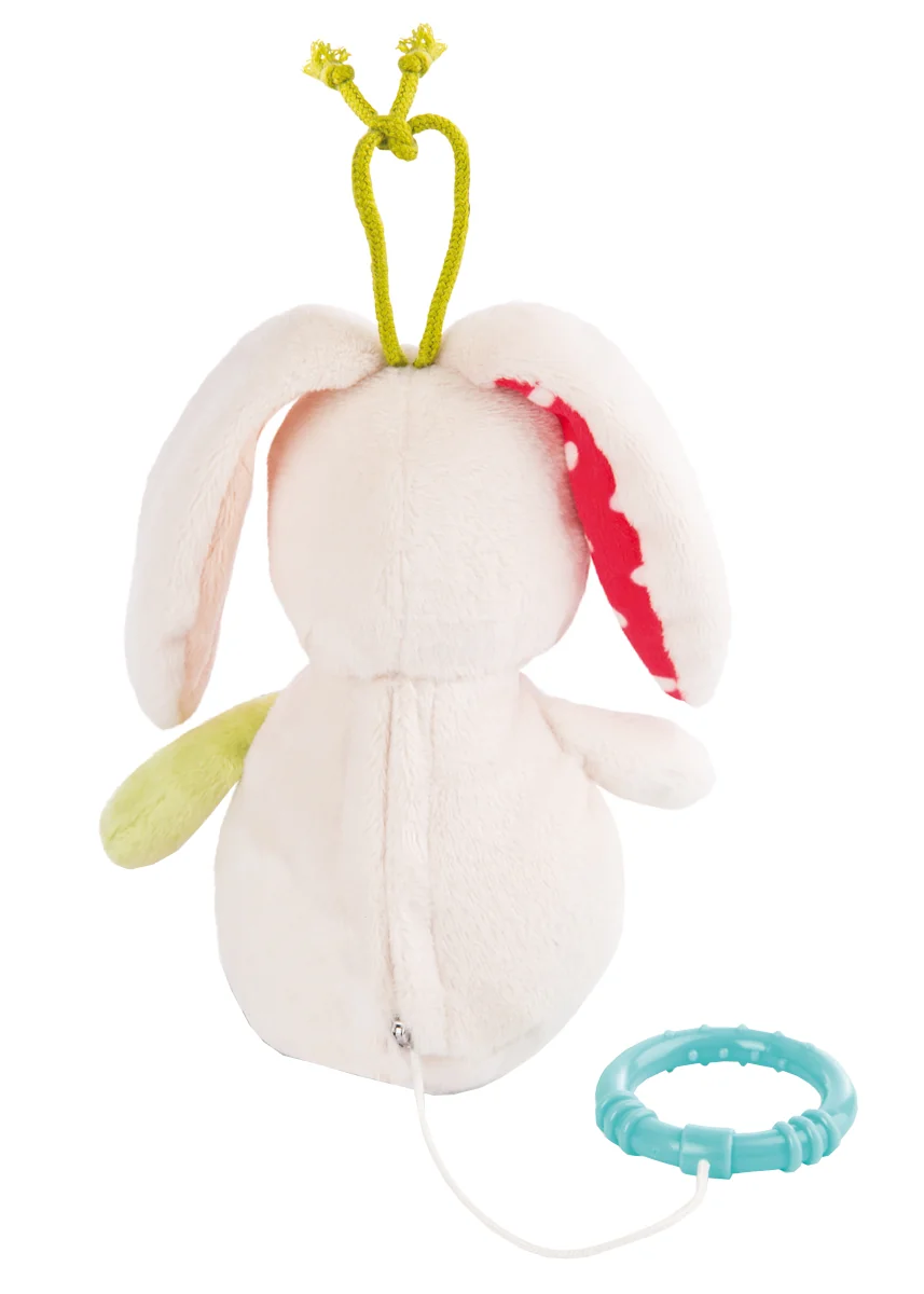 Nici Plyš Králíček na zavěšení s hracím strojkem, 18cm 