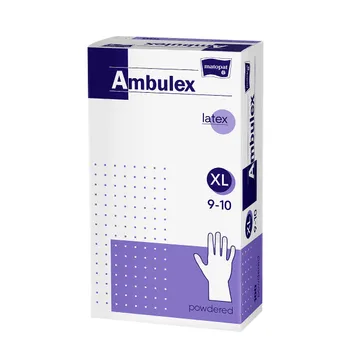 Ambulex Latexové rukavice pudrované nesterilní vel. XL 100 ks