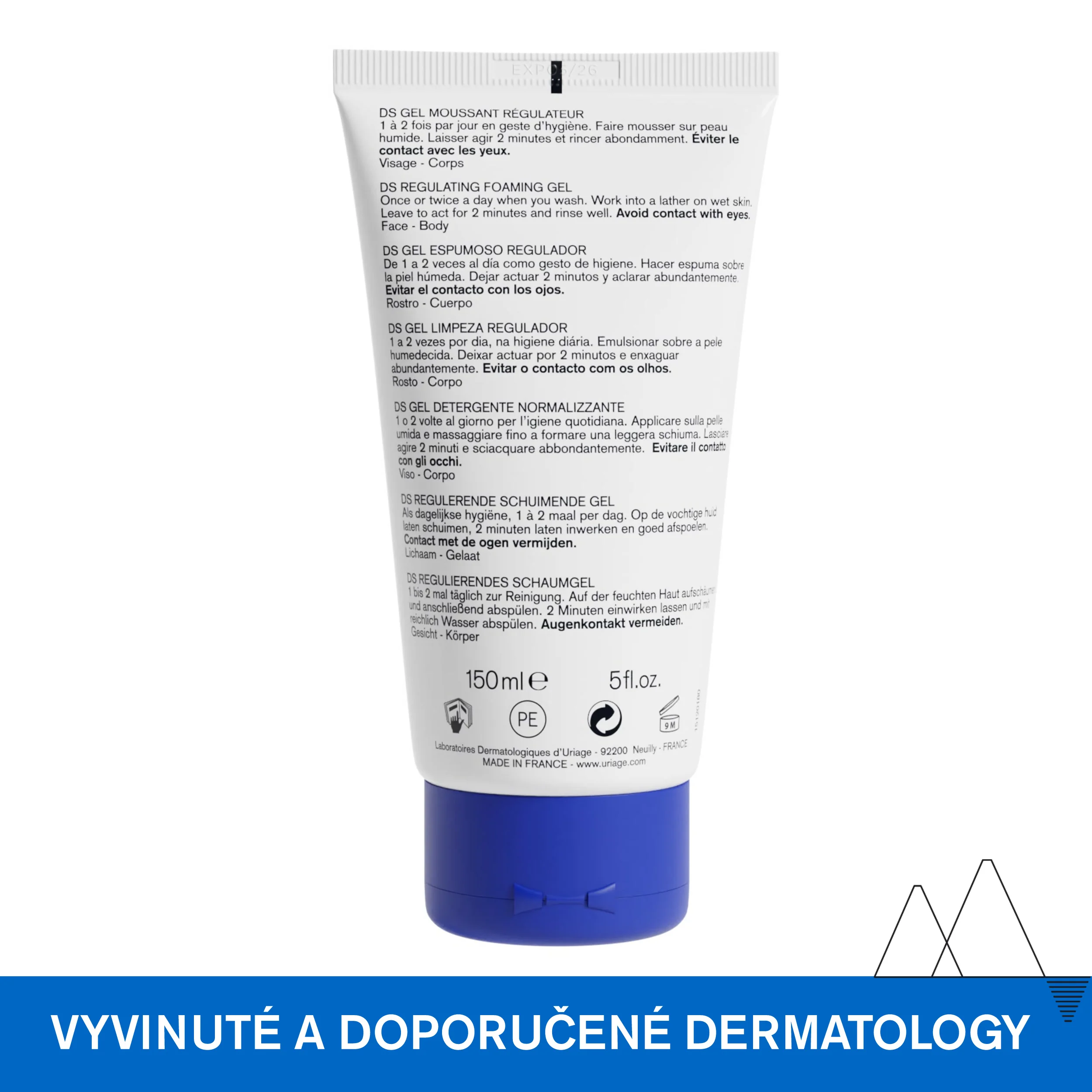 Uriage DS Čisticí gel/šampon proti lupům 150 ml