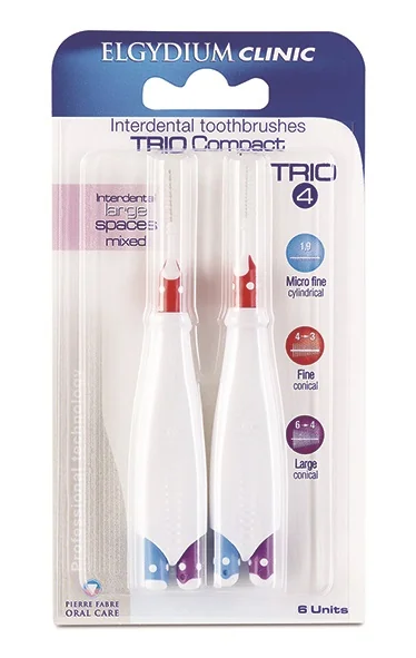 ELGYDIUM Clinic Trio Compact mix 6-1,9 mm mezizubní kartáček 6 ks