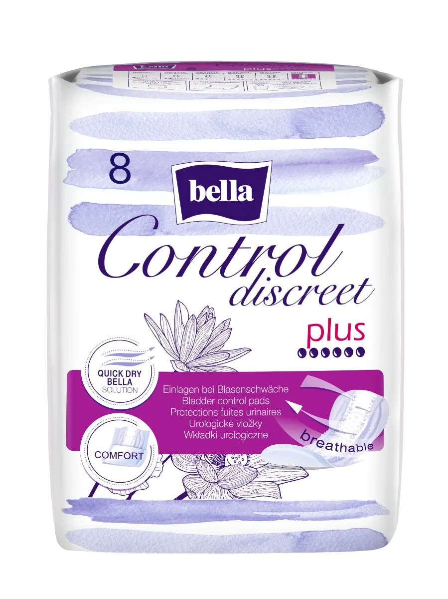 Bella Control Discreet plus urologické vložky 8 ks