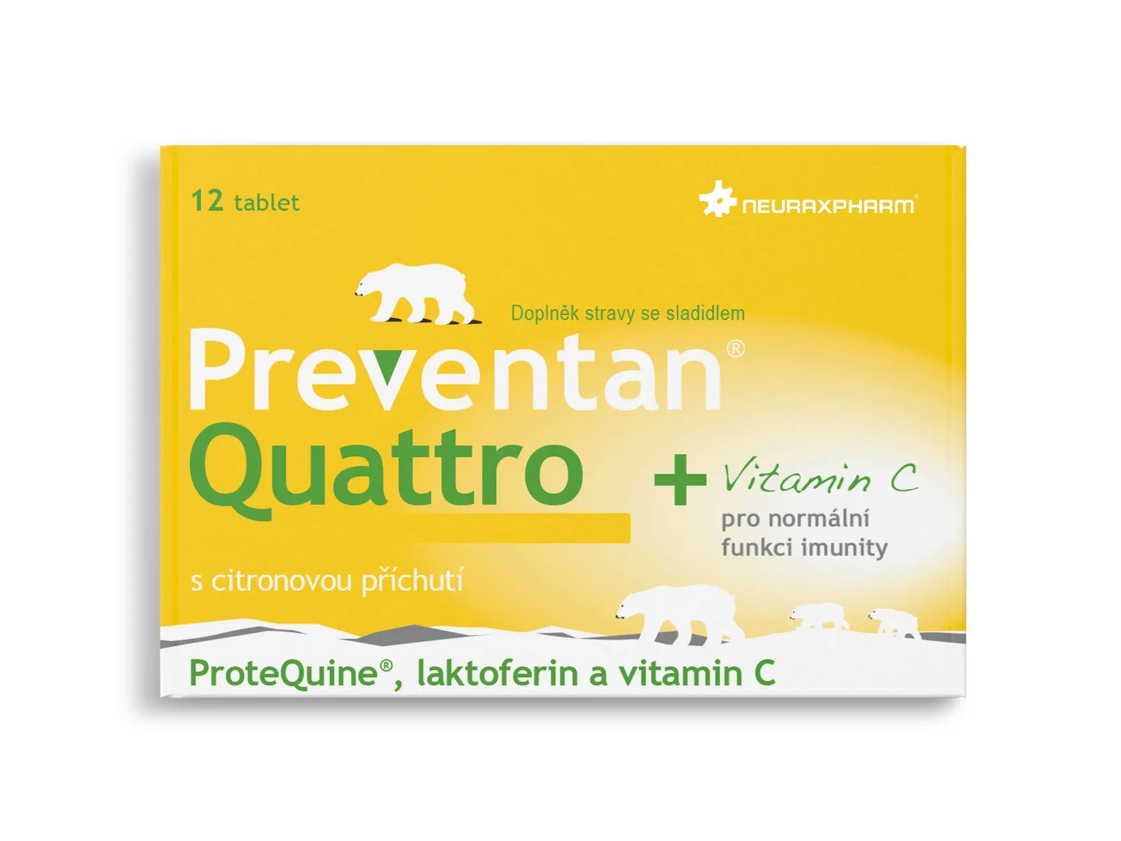 Preventan Quattro s citronovou příchutí 12 tablet