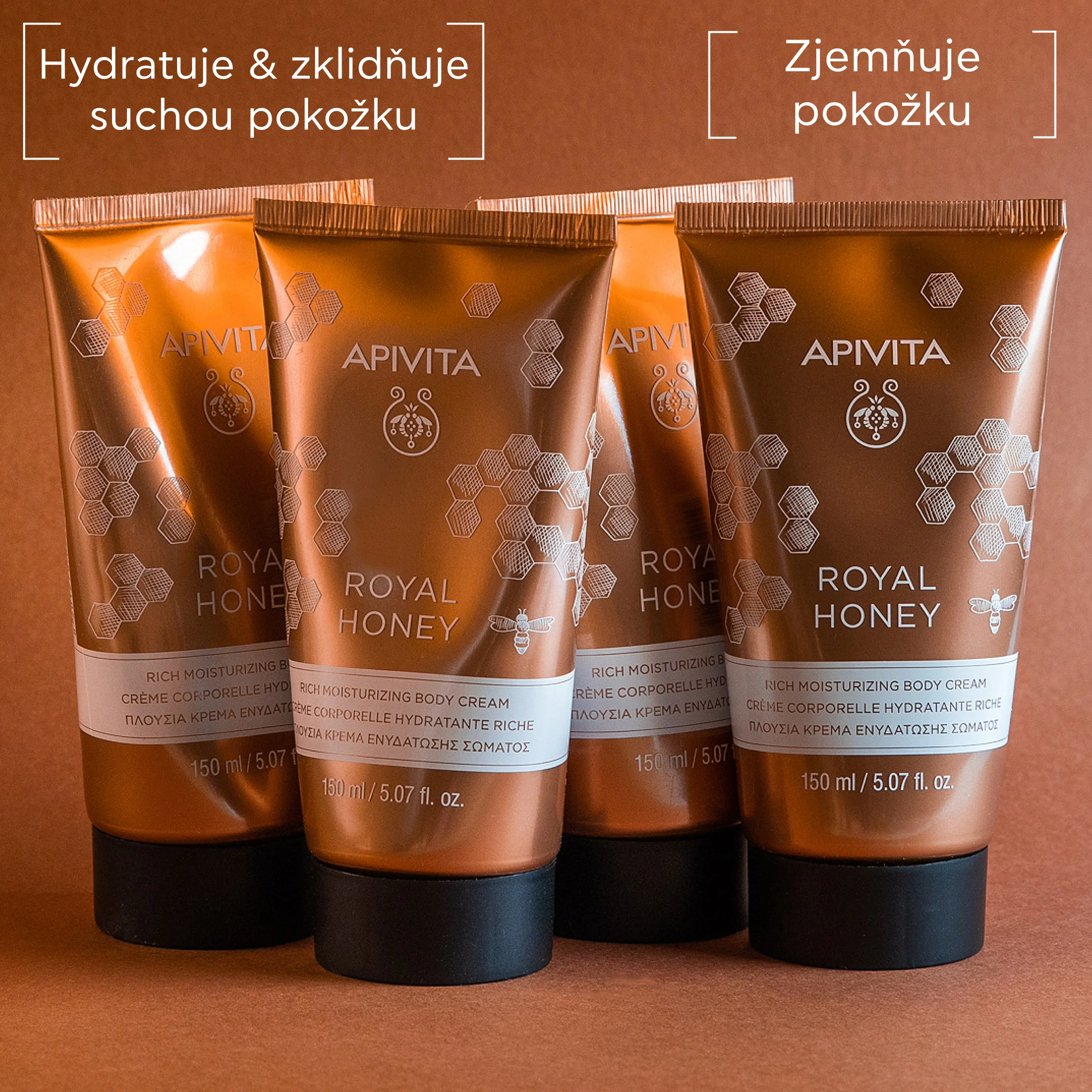 APIVITA Royal Honey bohatě hydratační tělový krém 150 ml