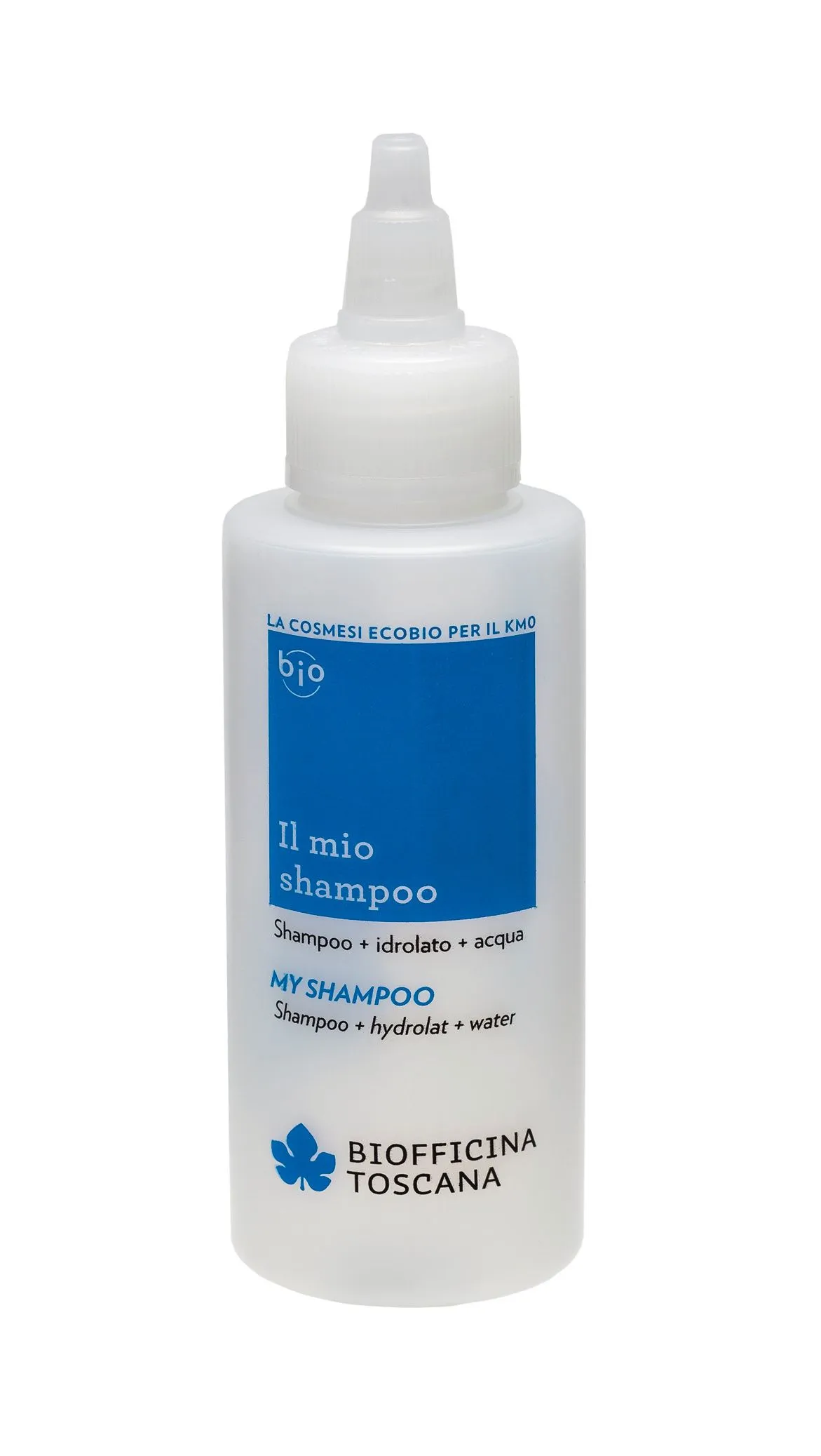 Biofficina Toscana My shampoo Modrá lahvička pro přípravu vlastního šampónu 100 ml