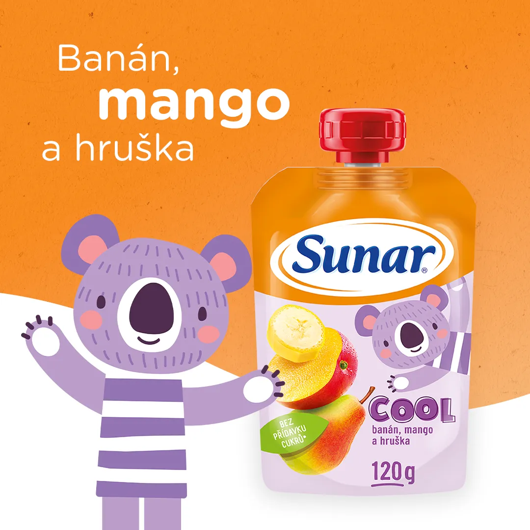 Sunar Cool ovoce Hruška, mango, banán kapsička 120 g