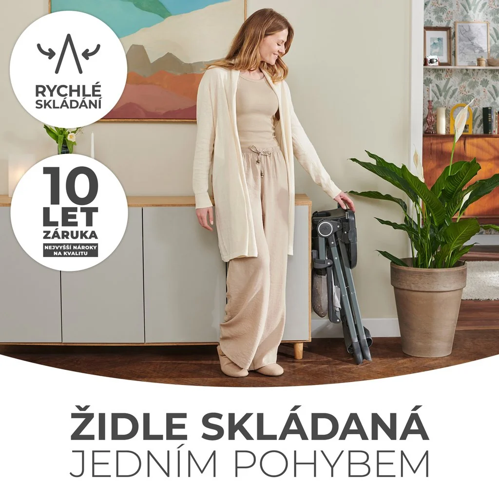 Kinderkraft Židlička jídelní Foldee Grey