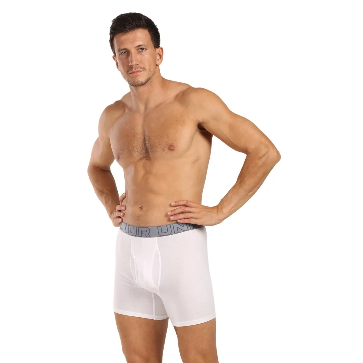 Under Armour 3PACK pánské boxerky bílé (1383889 100) 3XL