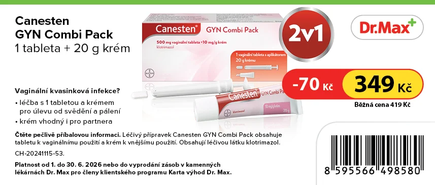 Canesten GYN COMBI PACK vaginální tableta a krém Canesten GYN COMBI PACK vaginální tableta a krém