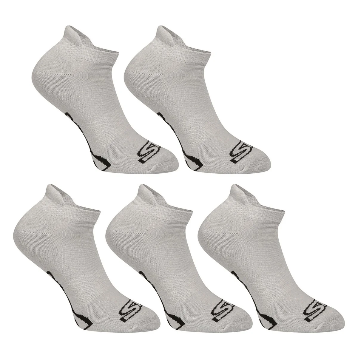 Styx 5PACK ponožky nízké šedé (5HN1062) L