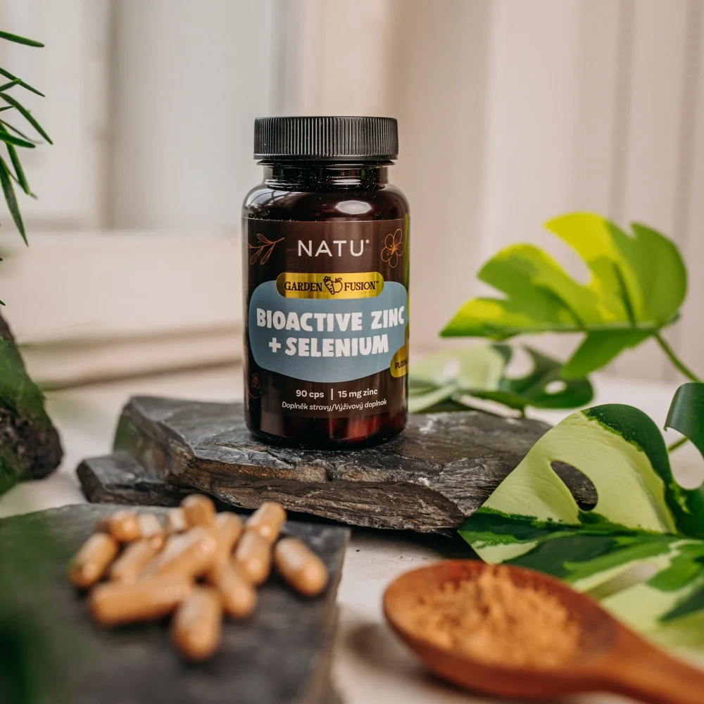 NATU Garden Fusion Bioaktivní zinek, selen a extrakt ze zeleného čaje 90 kapslí