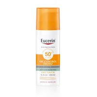 Eucerin Oil Control Ochranný krémový gel na opalování na obličej SPF 50+ světlý