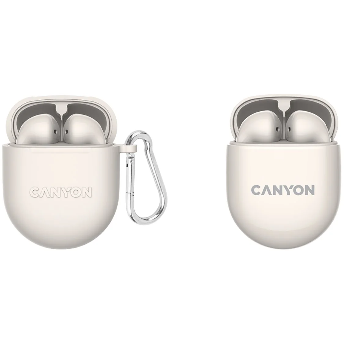 Canyon Bezdrátová stereo sluchátka True wireless TWS-6, béžová 