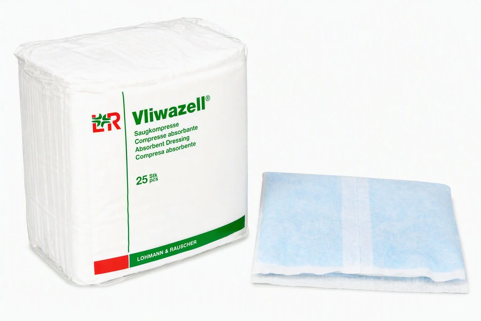 Vliwazell Komprese s vysokou absorpční schopností nesterilní 10 x 20 cm 25 ks