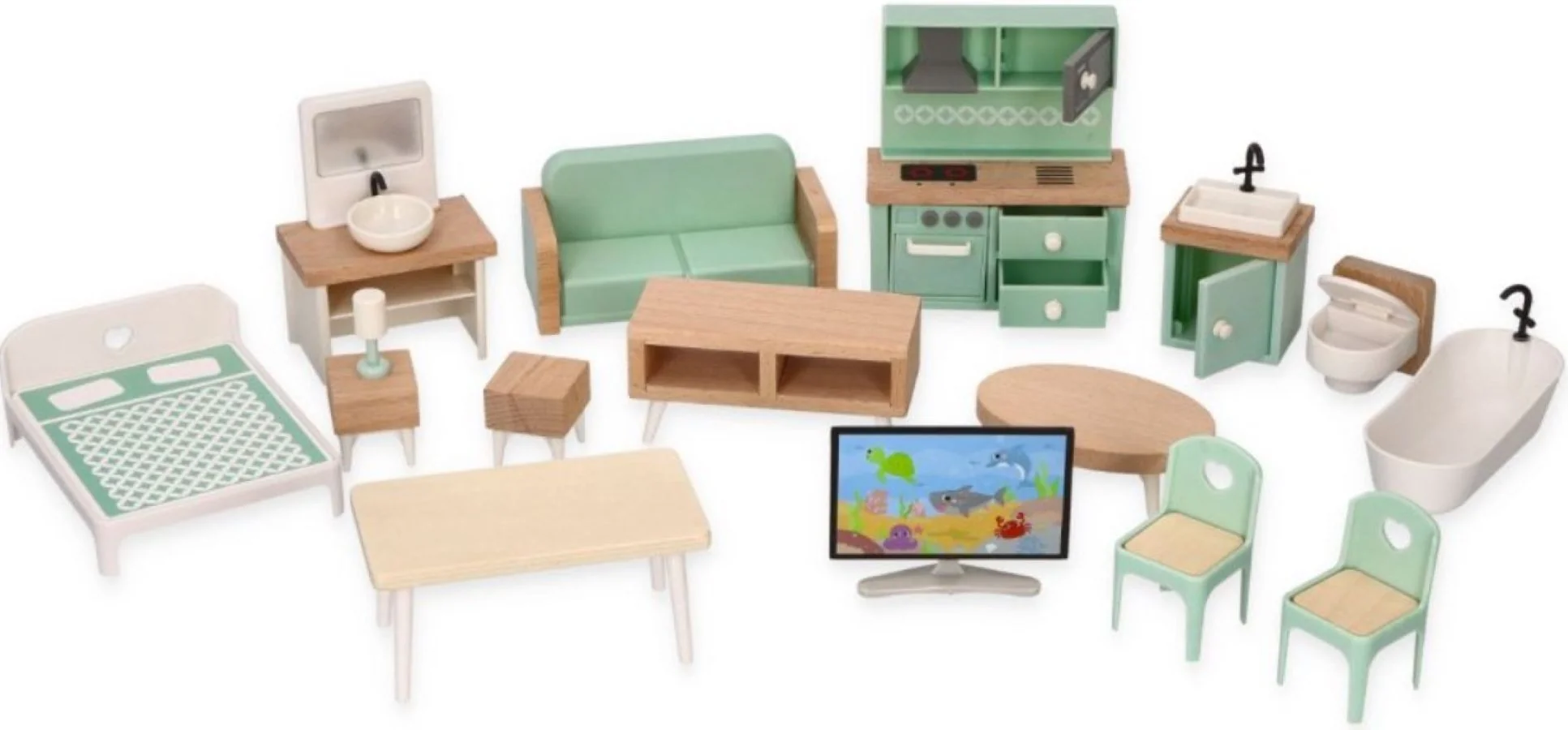 Adam Toys Velký dřevěný domeček pro panenky