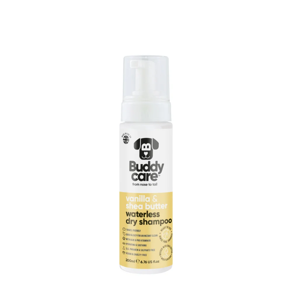 Buddycare Vanilla & Shea Butter suchý šampon pro psy 200 ml