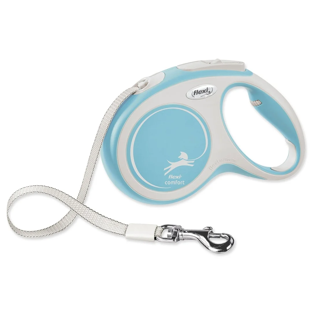 Flexi Vodítko New Comfort páska M světle modré 5m
