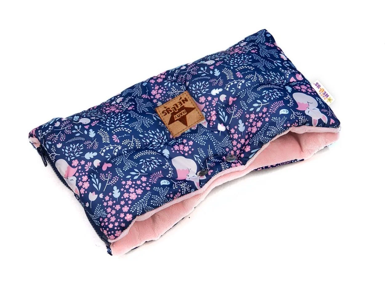 Baby Nellys Rukávník ke kočárku, nepromokavý, PREMIUM Liška, granátový