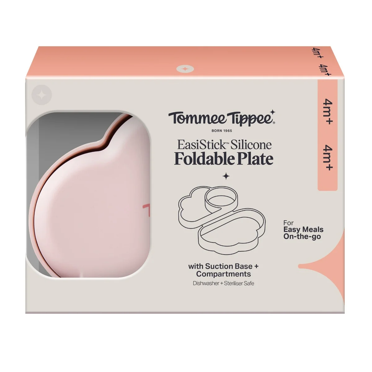 Tommee Tippee Silikonový svačinový box 1 ks růžový