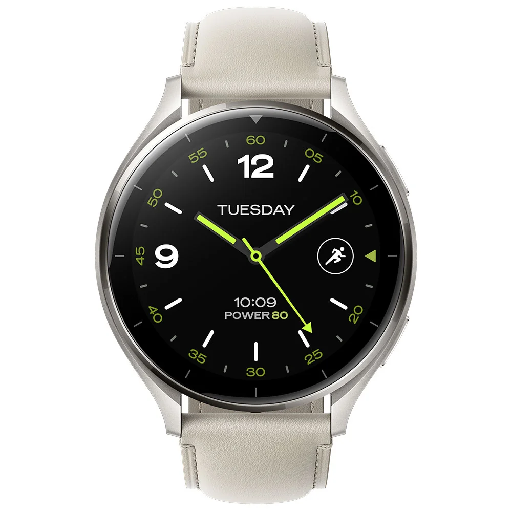 Xiaomi Watch 2 Titan Gray with White Leather Strap chytré hodinky
