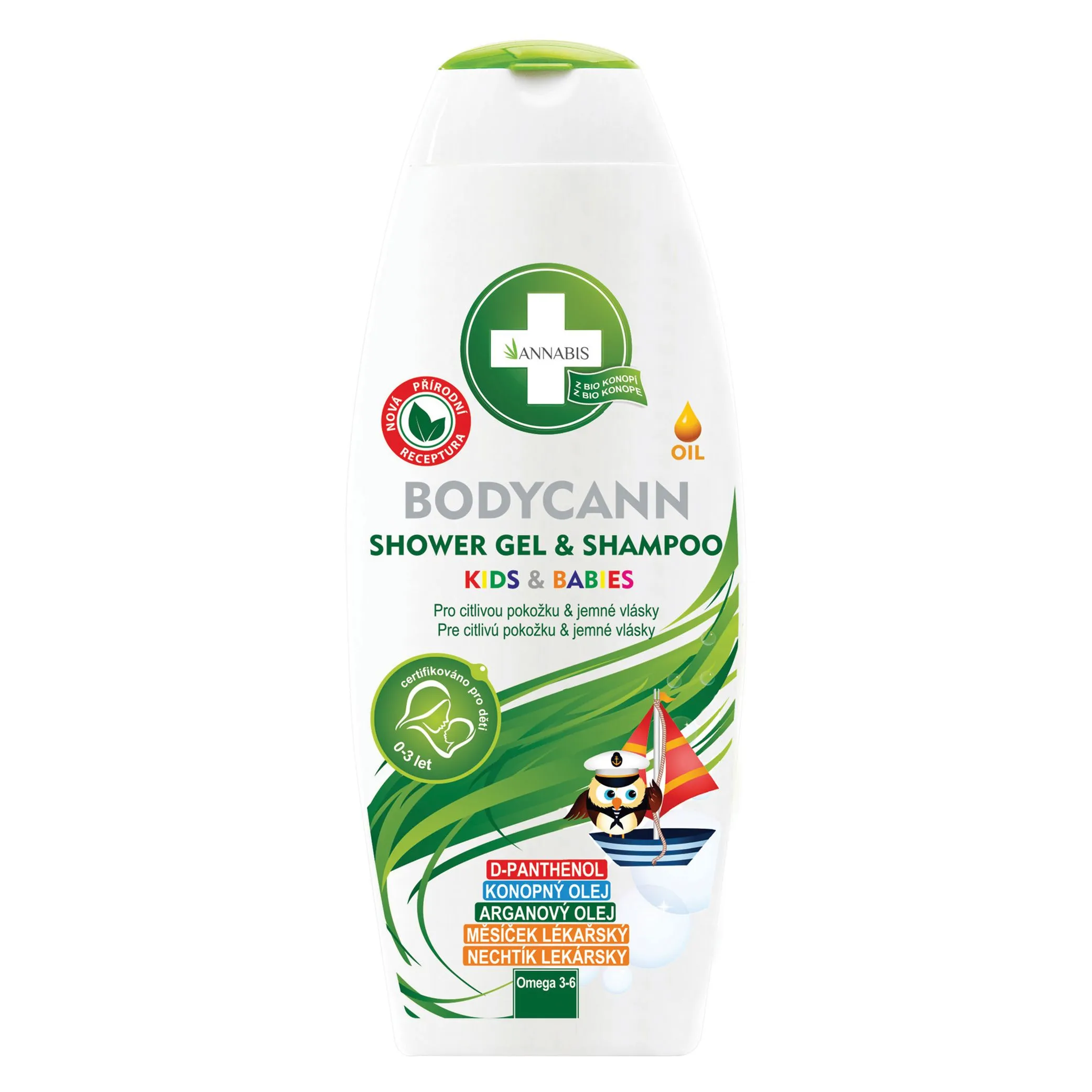 Annabis Bodycann KIDS&BABIES 2v1 šampon a sprchový gel 250 ml