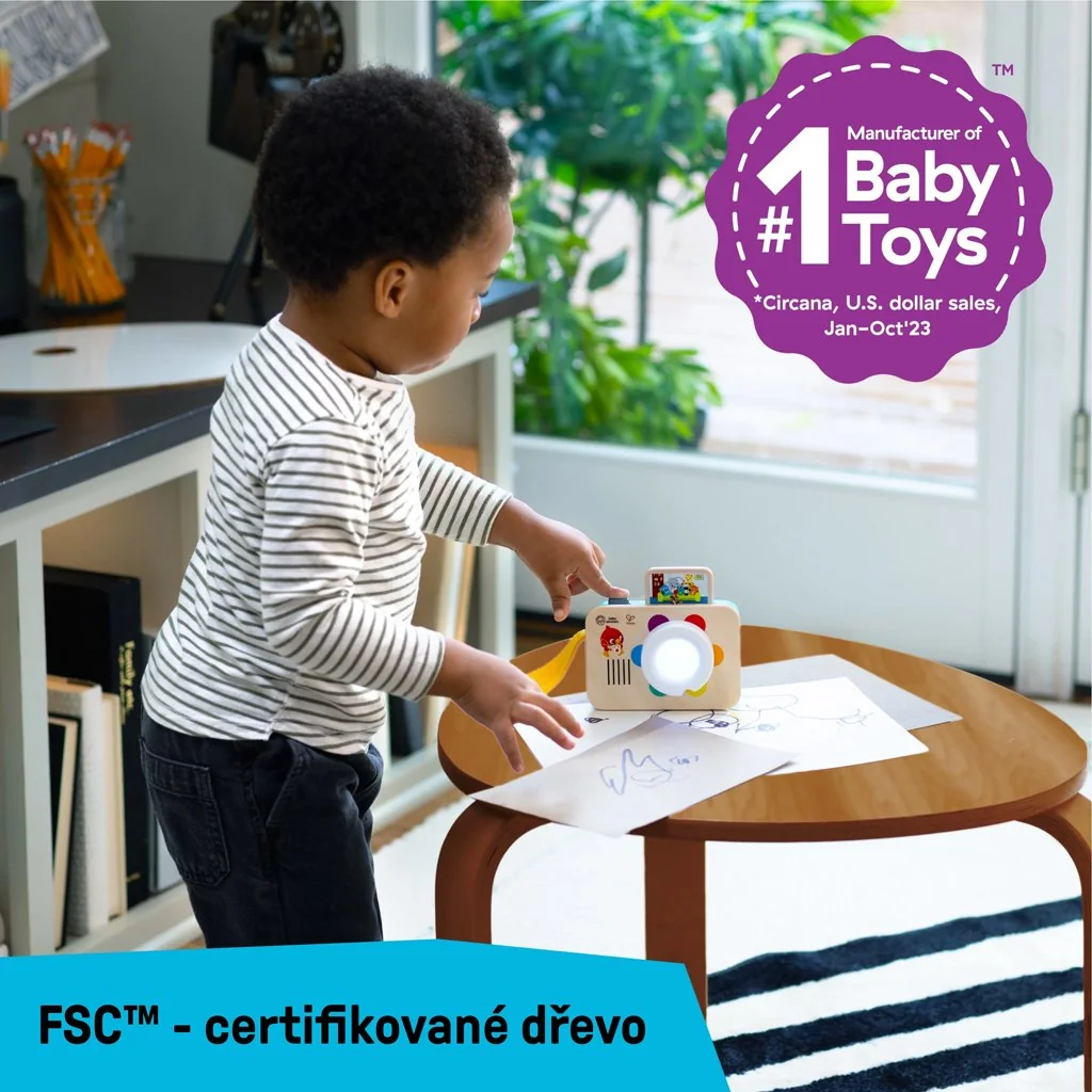 Baby Einstein Hračka interaktivní se zvukem fotoaparát HAPE 6m+