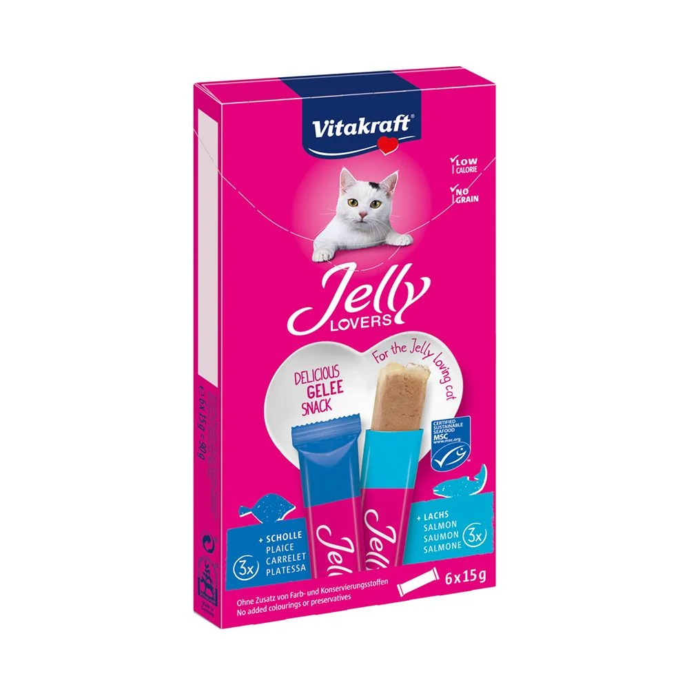 Vitakraft Jelly Lovers losos a platýs 6x15 g