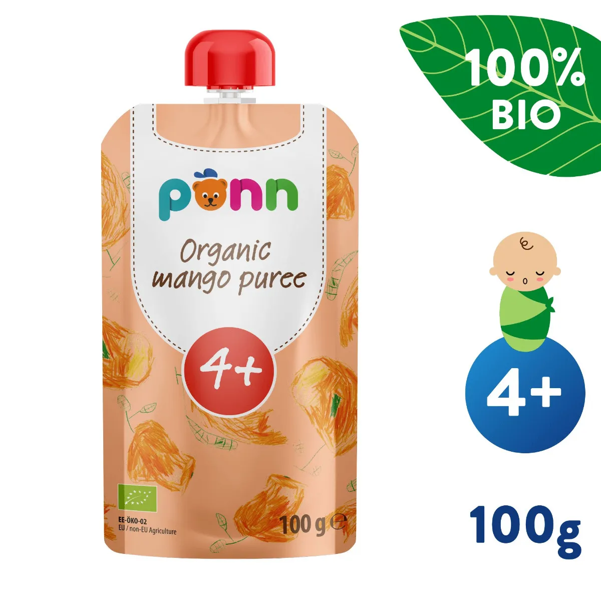 SALVEST Põnn BIO Mango 100% 100 g