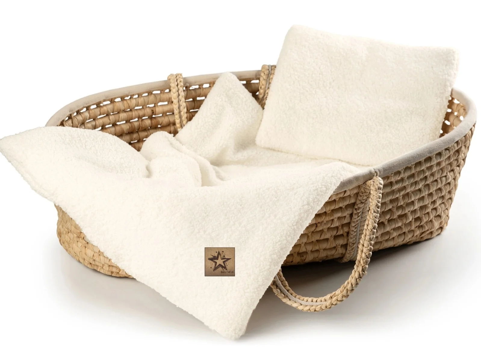 Baby Nellys 2D sada polštářek a peřinka Boucle 35x30cm + 55x75cm - ecru 