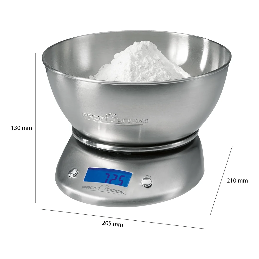 ProfiCook KW 1040 kuchyňská váha,digitální s mísou 2L