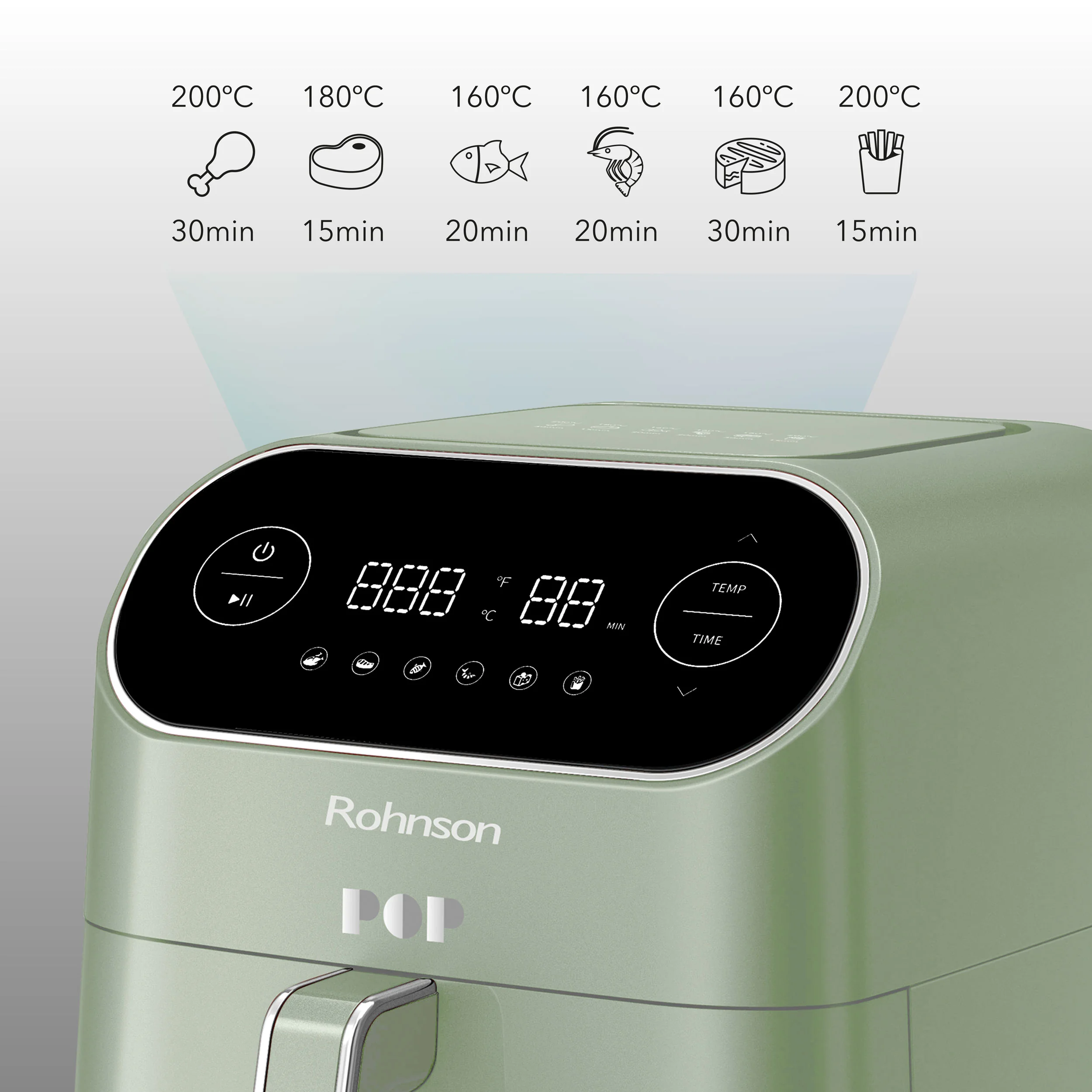 Rohnson Horkovzdušná fritéza R-2859G Green – 7 l
