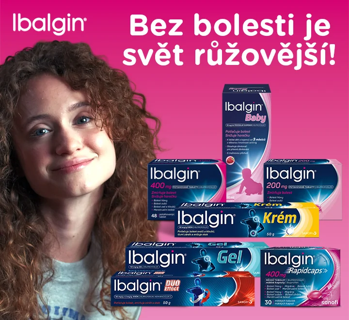 Ibalgin. Bez bolesti je svět růžovější.
