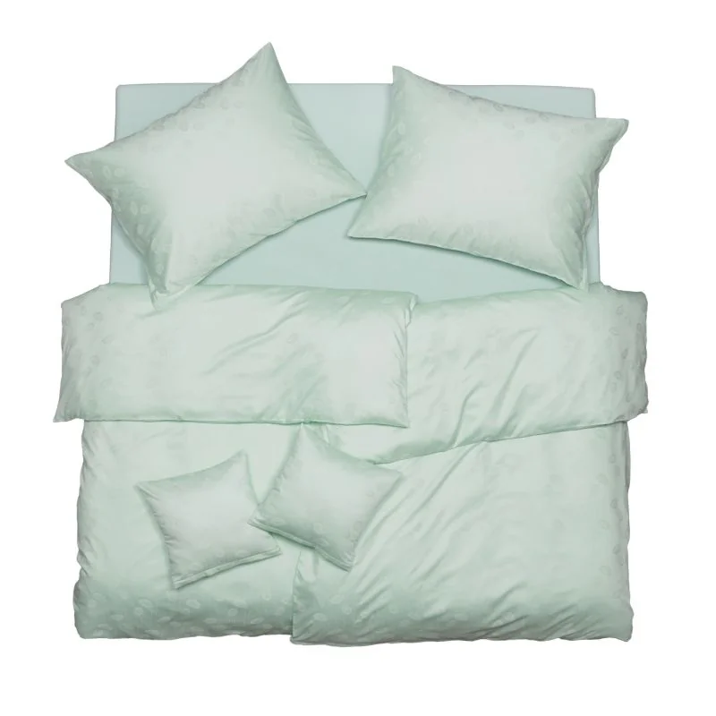 SCANquilt povlečení EXCLUSIVE TENCEL PLUS peříčka eukalyptová 140 x 200/70 x 90 cm