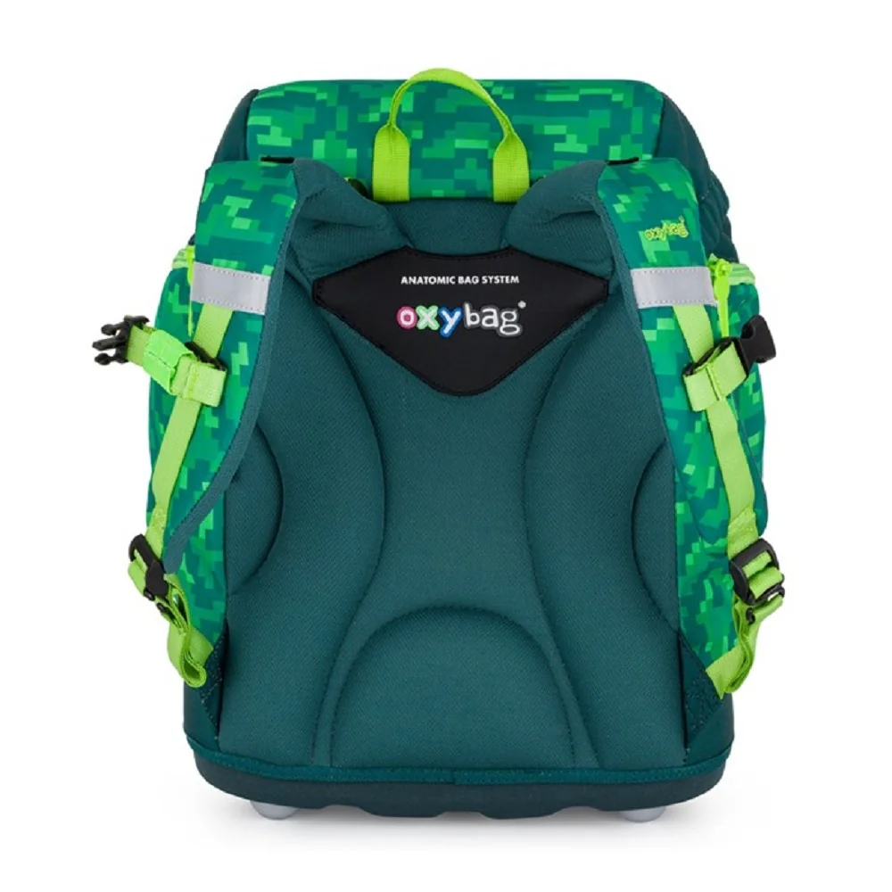 Oxybag OXY SHERPY - školní set Playworld 4 ks: batoh, penál, sáček, placky batoh, penál, sáček