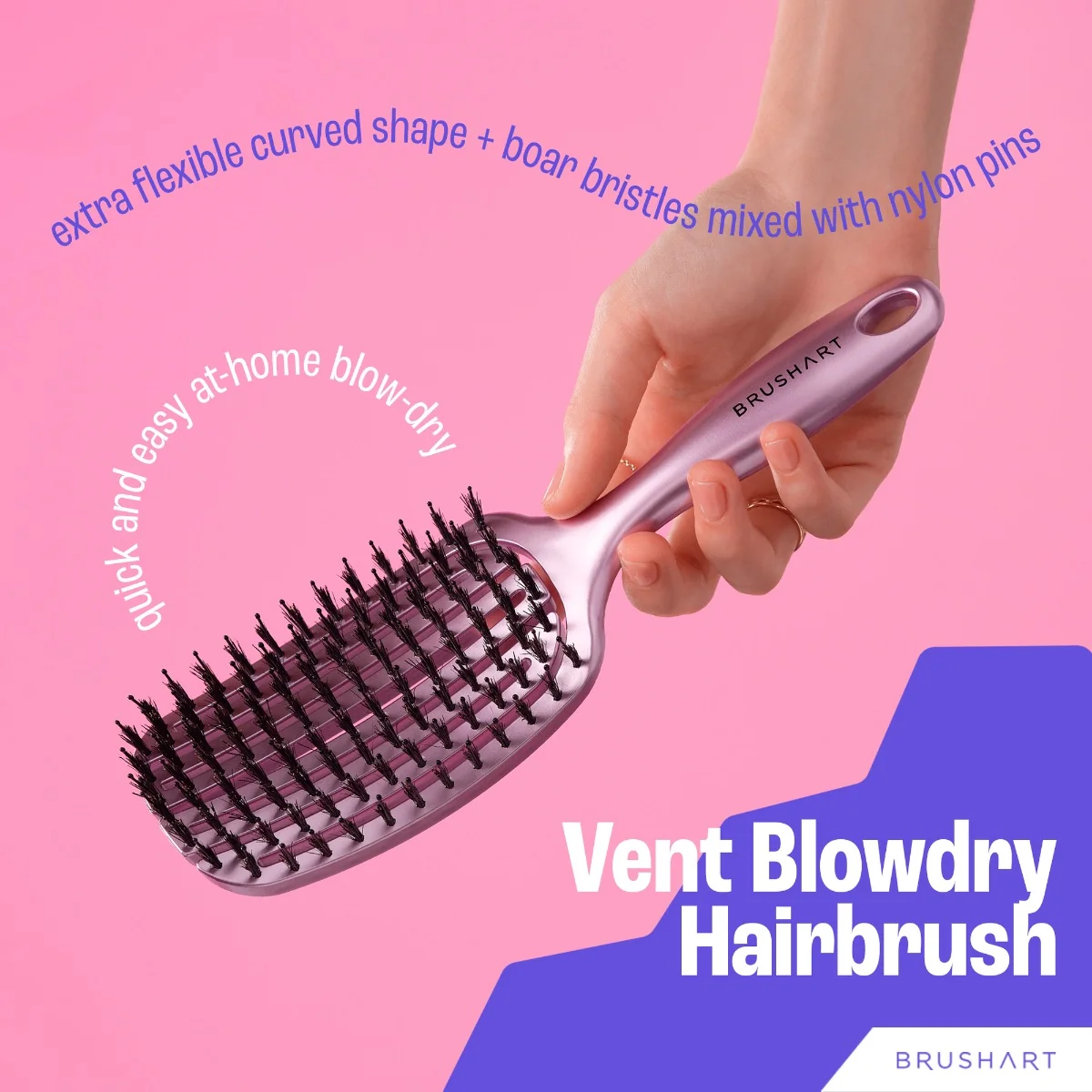 BrushArt Hair Fénovací kartáč s kančími štětinami M 1 ks